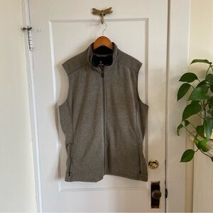 Kuhl Kashmira Men's Lightweight Sweater Vest Full Zip Collared Brown XL